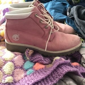 Pink Timberland Boots